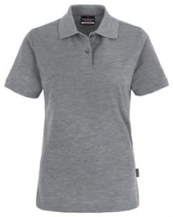 HAKRO-Worker-Shirts, Women-Poloshirt Top, grau-meliert