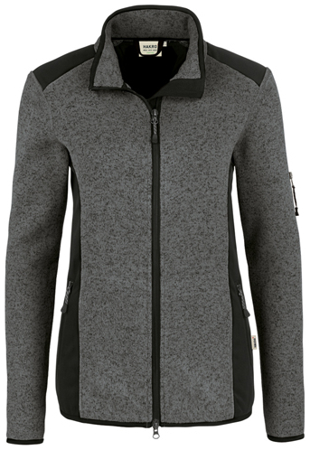 HAKRO-Workwear, Damen-Strickfleecejacke, Churchill, 280 g / m², anthrazit meliert