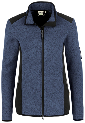 HAKRO-Workwear, Damen-Strickfleecejacke, Churchill, 280 g / m², marine meliert