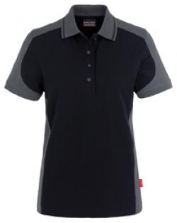 HAKRO-Worker-Shirts, Women-Poloshirt-Contrast Performance, schwarz