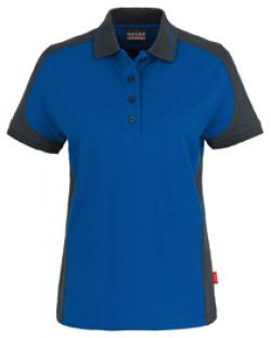 HAKRO-Worker-Shirts, Women-Poloshirt-Contrast Performance, royal
