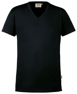 HAKRO-Worker-Shirts, V-Shirt, Stretch, 170 g / m², schwarz