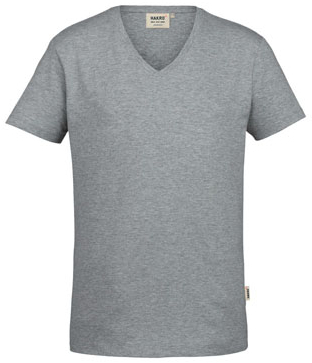 HAKRO-Worker-Shirts, V-Shirt, Stretch, 170 g / m², grau meliert