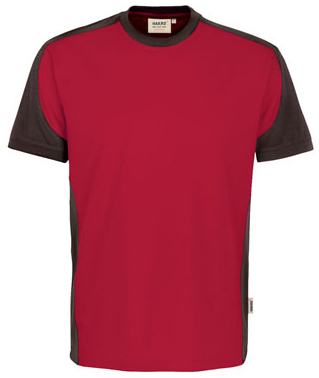 HAKRO-Worker-Shirts, T-Shirt, Contrast, Performance, 160 g / m², weinrot
