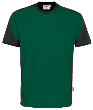 HAKRO-Worker-Shirts, T-Shirt, Contrast, Performance, 160 g / m², tanne