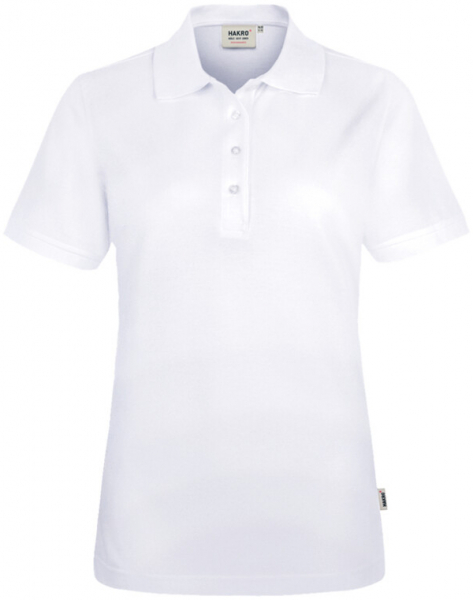 HAKRO Damen Poloshirt MIKRALINAR® ECO, 1/2 Arm, 200 g/m², weiß