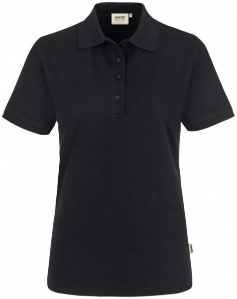 HAKRO Damen Poloshirt MIKRALINAR® ECO, 1/2 Arm, 200 g/m², schwarz