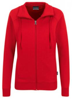 HAKRO-Worker-Shirts, Women-Sweatjacke College, rot