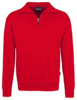 HAKRO-Worker-Shirts, Zip-Sweatshirt Premium, rot