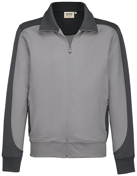 HAKRO-Worker-Shirts, Sweatjacke, Contrast, Performance, 300 g / m², titan
