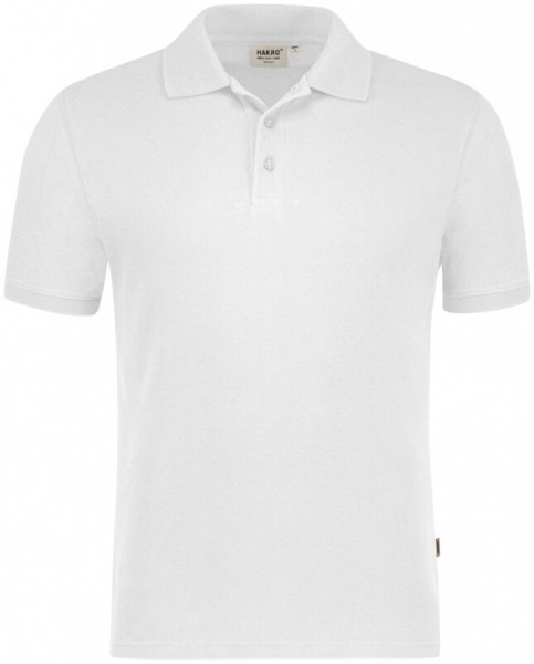HAKRO Poloshirt Bio-Baumwolle GOTS, 1/2 Arm, 200 g/m², weiß