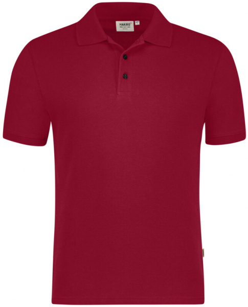 HAKRO Poloshirt Bio-Baumwolle GOTS, 1/2 Arm, 200 g/m², weinrot