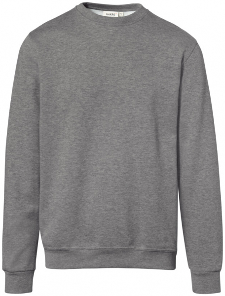 HAKRO Sweatshirt Bio-Baumwolle GOTS, langarm, 290 g/m², grau meliert