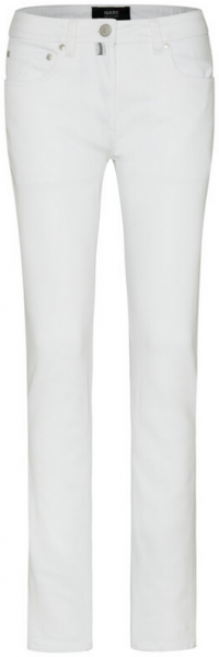 HAKRO-Damen 5-Pocket-Jeanshose X-Stretch ECO 350 g/m², Farbe: weiß