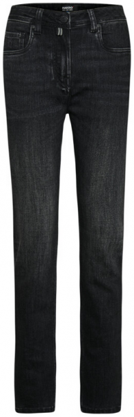 HAKRO-Damen 5-Pocket-Jeanshose X-Stretch ECO 350 g/m², Farbe: schwarz