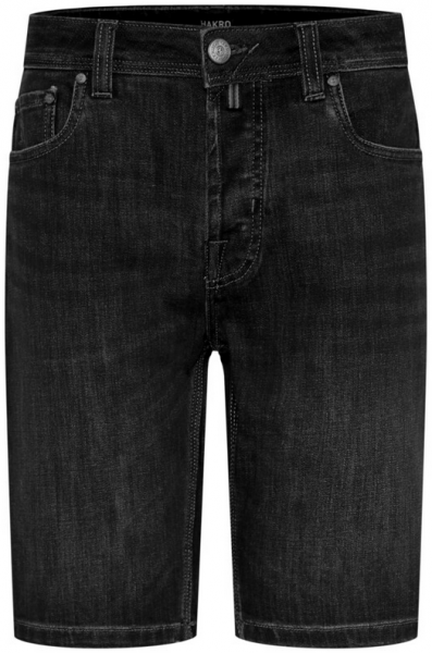 HAKRO-5-Pocket-Jeansshorts X-Stretch ECO 350 g/m², Farbe: schwarz