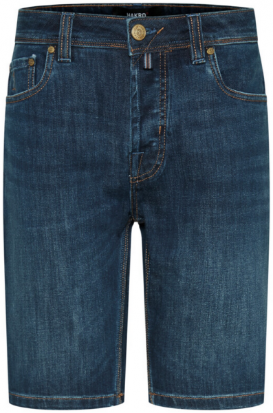 HAKRO-5-Pocket-Jeansshorts X-Stretch ECO 350 g/m², Farbe: indigo