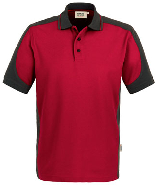 HAKRO-Worker-Shirts, Poloshirt, Contrast, Performance, 200 g / m², weinrot/anthrazit