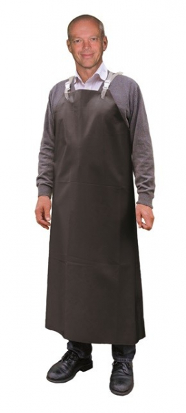 CHAPS & MORE-Workwear, Chemikalienschürze,weiß mit gekreuzten PVC Schulter