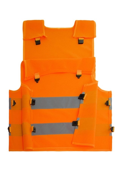 Korntex® Kinder Warnponcho mit Anti-Strangulations-System Koge - Signal Orange