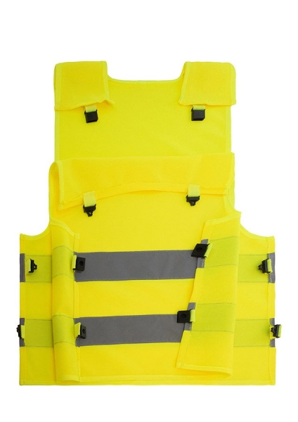 Korntex® Kinder Warnponcho mit Anti-Strangulations-System Koge - Signal Gelb
