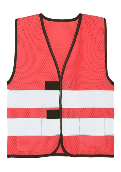 Korntex® Kinder Mesh Warnweste Korfu - Neonpink