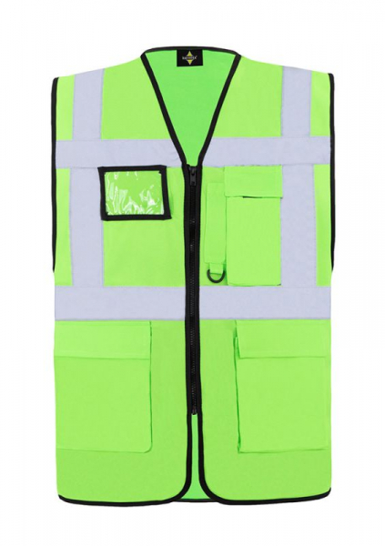KORNTEX-Comfort Executive Multifunctional Safety Weste Hamburg, neongrün