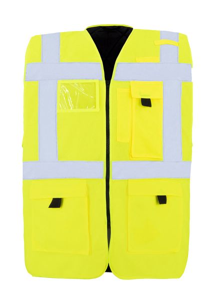 KORNTEX-Gefütterte Warnweste Comfort Fit Wismar, signal-gelb