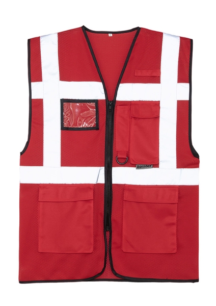 Korntex® Mesh Multifunktionsweste Larisa - Rot