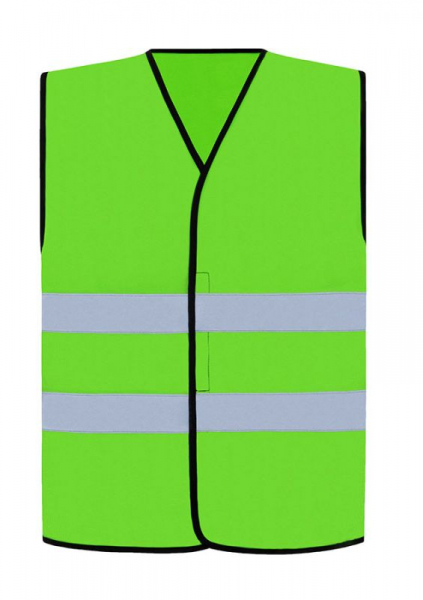 KORNTEX-Warnweste Comfort-Fit Soltau, schwarzer Saum, neongrün
