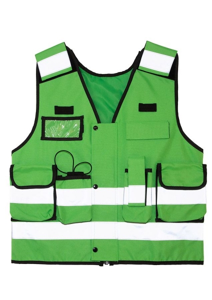 Korntex® Tactical Warnweste Stammheim - Elastischer Bund und 360° Sichtbarkeit - Grün