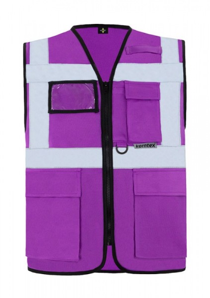 KORNTEX-Mulit-Funktions-Warnschutzweste, violett