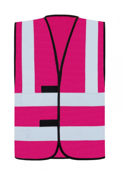 KORNTEX-Warnschutzweste mit vier Reflexstreifen, magenta