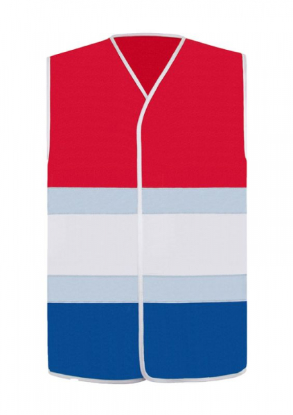 KORNTEX-Nationen-Warnweste Netherlands, CO2 Neutral, rot-weiß-blau