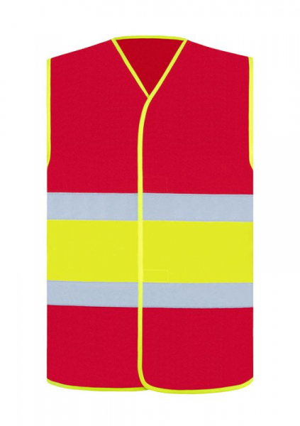 KORNTEX-Nationen-Warnweste Spain, CO2 fNeutral, rot/signal-gelb