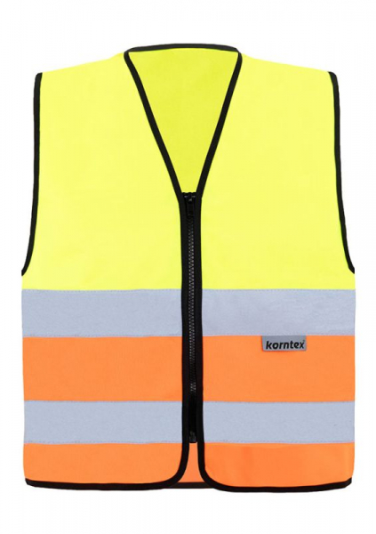 KORNTEX-Warnschutzweste Standard mit Reißverschluss, signal-gelb/signal-orange