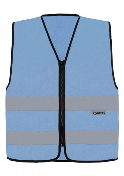 KORNTEX-Warnweste mit Reißverschluss, Cologne, Farbe: himmelblau