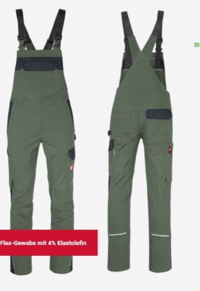Teamdress-Latzhose ecoFlex oliv/schwarz