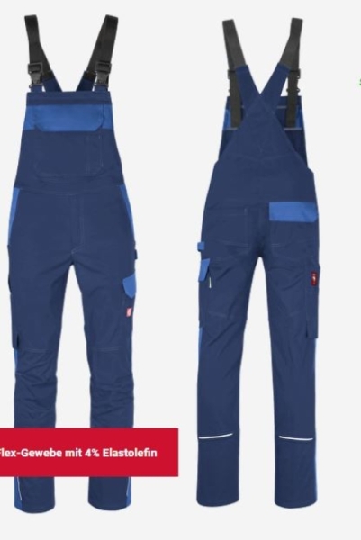 Teamdress-Latzhose ecoFlex marine/blau