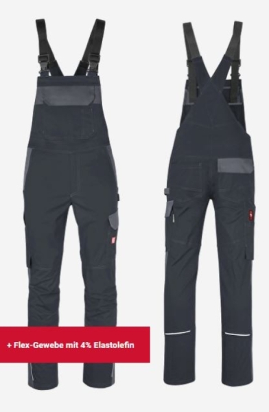 Teamdress-Latzhose ecoFlex schwarz/grau