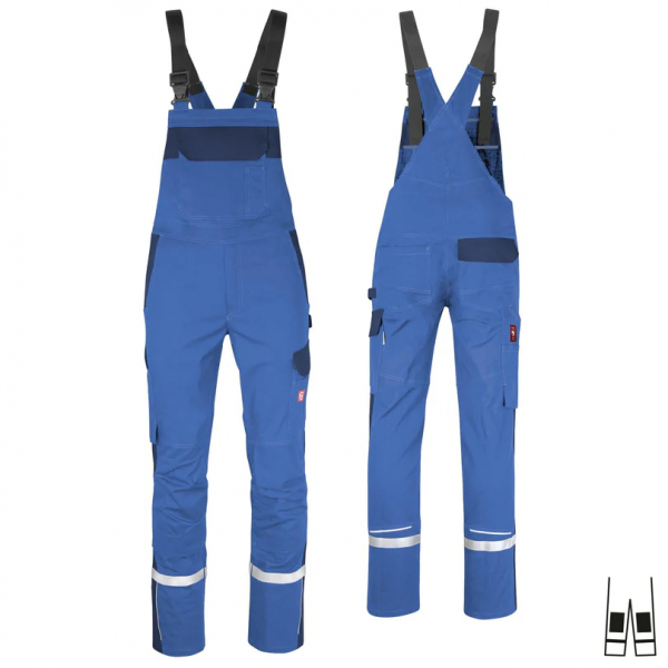 Teamdress-Latzhose ecoFlex +Refl. 17353 blau/marine