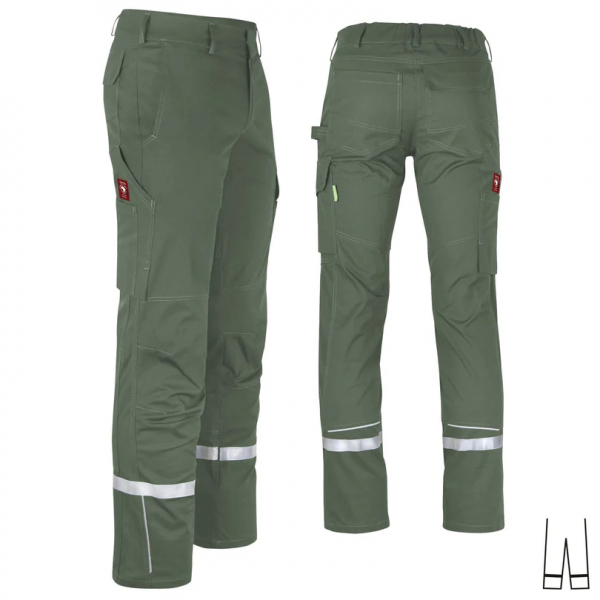 Teamdress-Bundhose uni ecoFlex +Refl. 17353 oliv