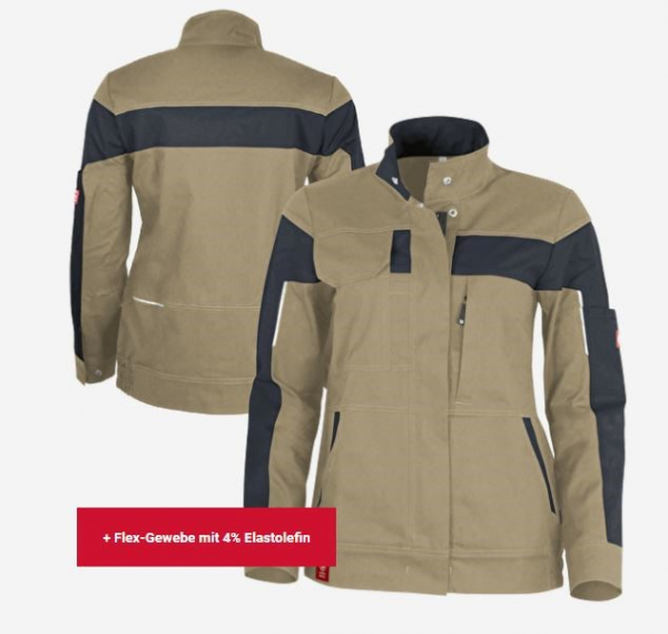 Teamdress-Damenjacke ecoFlex sahara/schwarz