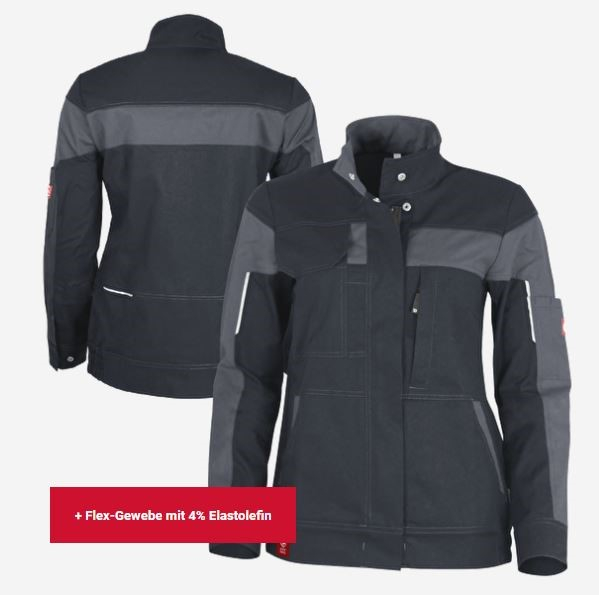 Teamdress-Damenjacke ecoFlex schwarz/grau