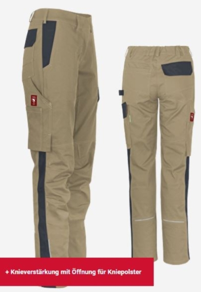 Teamdress-Damenhose ecoFlex sahara/schwarz