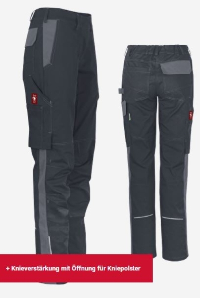 Teamdress-Damenhose ecoFlex schwarz/grau