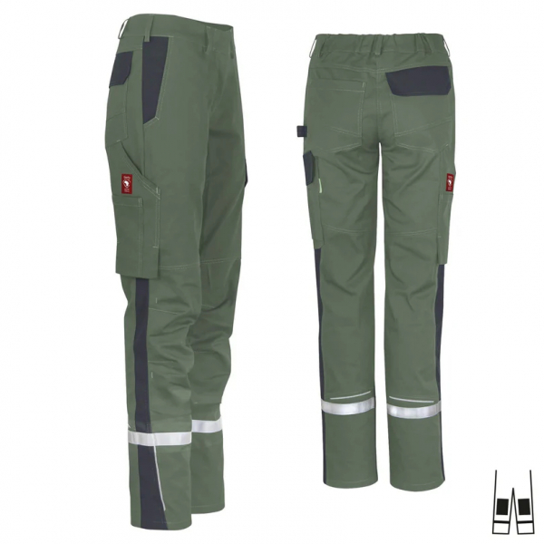 Teamdress-Damenhose ecoFlex +Refl. 17353 oliv/schwarz