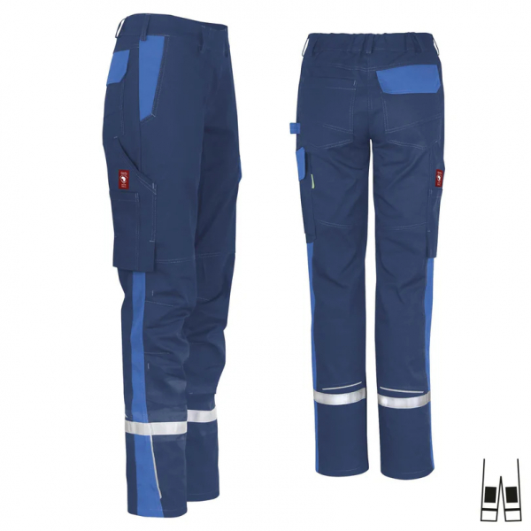 Teamdress-Damenhose ecoFlex +Refl. 17353 marine/blau