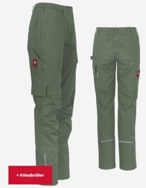 Teamdress-Damenhose uni ecoFlex oliv