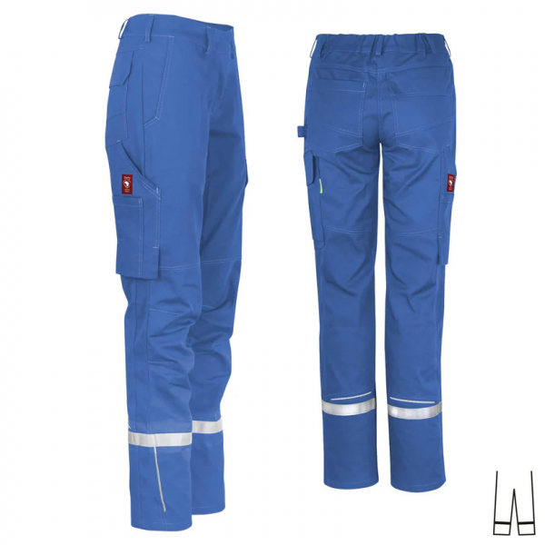 Teamdress-Damenhose uni ecoFlex +Refl. 17353 blau